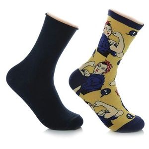 Rosie the Riveter and Plain Navy Sock Bundle